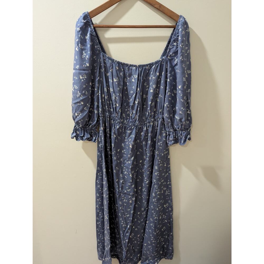 Reformation Blue Floral Karly Midi Dress - Picture 2 of 5